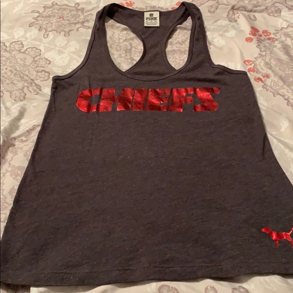 Pink NFL Chiefs tank top size xs